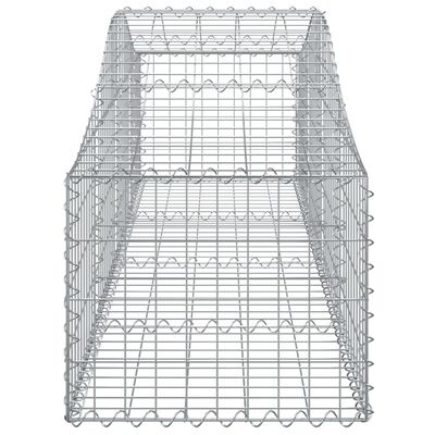 vidaXL Klenuté gabionové koše 4 ks 200x50x40/60 cm pozinkované železo