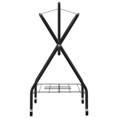 vidaXL Skládací stojan na sedlo volně stojící černý železo