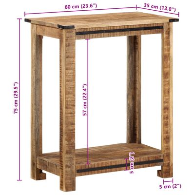 vidaXL Konzolový stolek 60 x 35 x 75 cm masivní mangovníkové dřevo