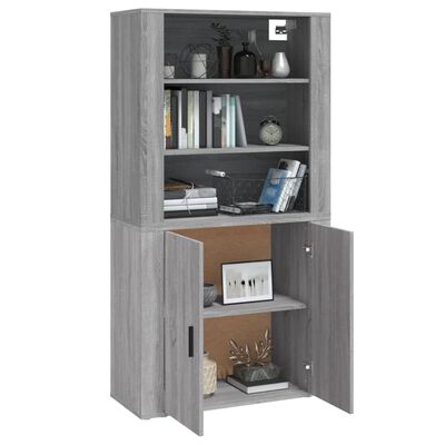 vidaXL Skříň highboard šedá sonoma kompozitní dřevo