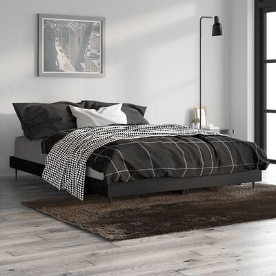 vidaXL Rám postele černý 135 x 190 cm kompozitní dřevo