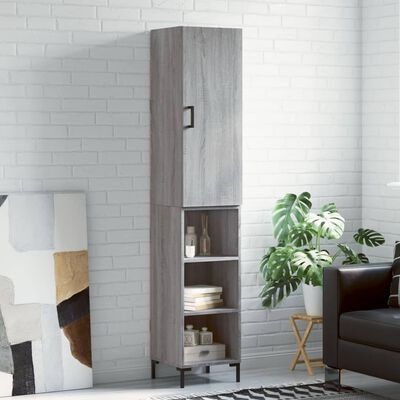 vidaXL Skříň highboard šedá sonoma 34,5 x 34 x 180 cm kompozitní dřevo