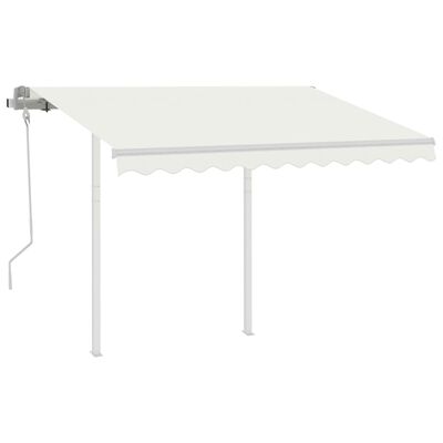 vidaXL Sada sloupků pro markýzu bílá 300 x 245 cm železo