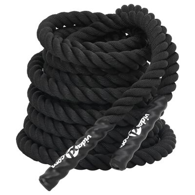 vidaXL Posilovací lano černé 15 m 11 kg polyester