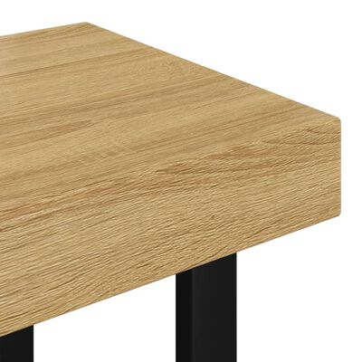 vidaXL Konferenční stolek světle hnědý a černý 90x45x40 cm MDF železo