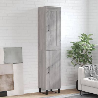 vidaXL Skříň highboard šedá sonoma 34,5 x 34 x 180 cm kompozitní dřevo