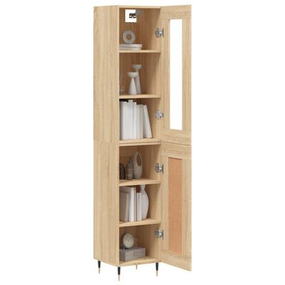 vidaXL Skříň highboard dub sonoma 34,5 x 34 x 180 cm kompozitní dřevo