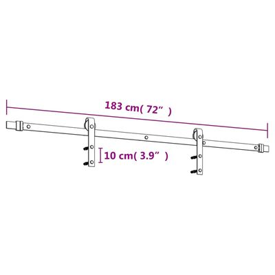 vidaXL Posuvné dveře s kováním 80 x 210 cm masivní borové dřevo