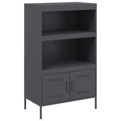 vidaXL Skříň highboard antracitová 68 x 39 x 113 cm ocel