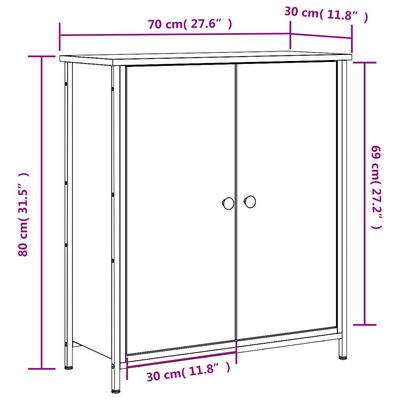 vidaXL Příborník dub sonoma 70 x 30 x 80 cm kompozitní dřevo