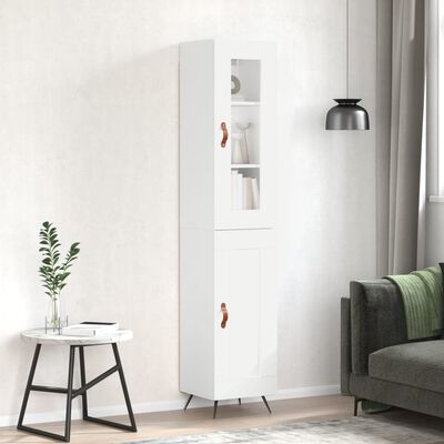 vidaXL Skříň highboard bílá 34,5 x 34 x 180 cm kompozitní dřevo