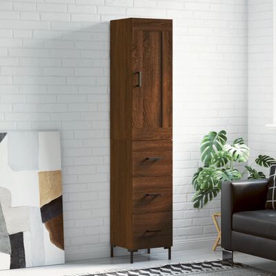 vidaXL Skříň highboard hnědý dub 34,5 x 34 x 180 cm kompozitní dřevo