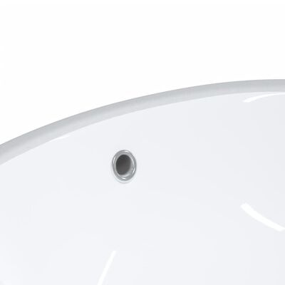 vidaXL Umyvadlo do koupelny bílé 43 x 35 x 19 cm oválné keramika