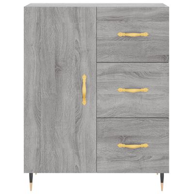 vidaXL Skříň highboard šedá sonoma 69,5 x 34 x 180 cm kompozitní dřevo