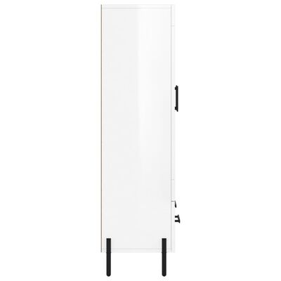 vidaXL Skříň highboard lesklá bílá 69,5 x 31 x 115 cm kompozitní dřevo