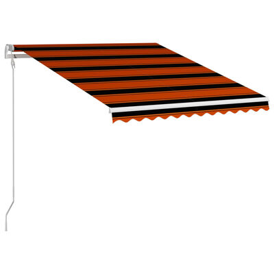 vidaXL Automatická zatahovací markýza 350 x 250 cm oranžovo-hnědá