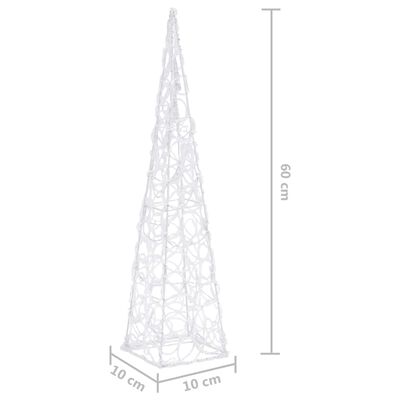 vidaXL Akrylový dekorativní světelný LED kužel modrý 60 cm