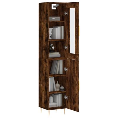 vidaXL Skříň highboard kouřový dub 34,5 x 34 x 180 cm kompozitní dřevo