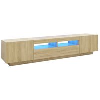 vidaXL TV skříňka s LED osvětlením dub sonoma 200 x 35 x 40 cm