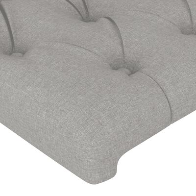 vidaXL Box spring postel s matrací světle šedá 90x200 cm textil