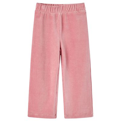 Dětské manšestrové kalhoty světle růžové 116