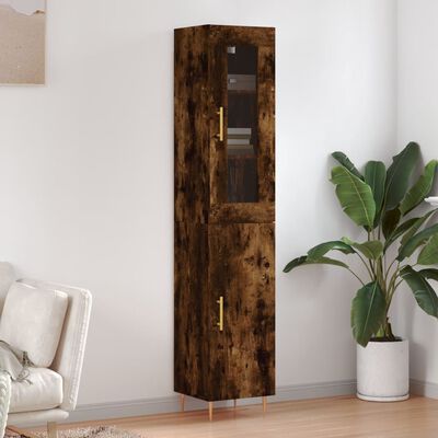 vidaXL Skříň highboard kouřový dub 34,5 x 34 x 180 cm kompozitní dřevo