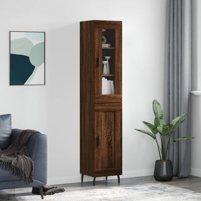 vidaXL Skříň highboard hnědý dub 34,5 x 34 x 180 cm kompozitní dřevo