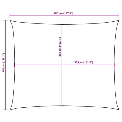 vidaXL Stínící plachta oxfordská látka obdélníková 3 x 4 m béžová