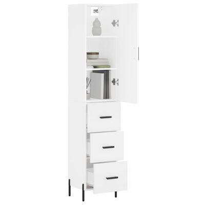 vidaXL Skříň highboard bílá 34,5 x 34 x 180 cm kompozitní dřevo