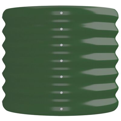 vidaXL Vyvýšený záhon práškově lakovaná ocel 224x40x36 cm zelený