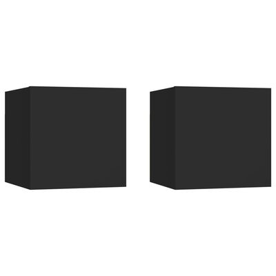 vidaXL Nástěnné TV skříňky 2 ks černé 30,5x30x30 cm