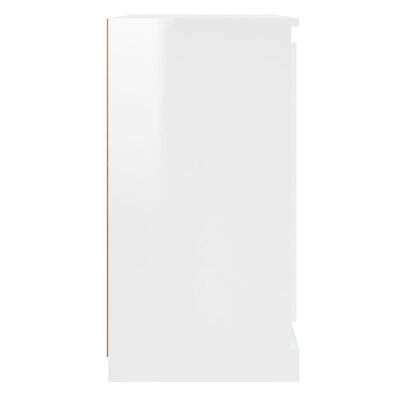 vidaXL Příborník bílý vysoký lesk 70 x 35,5 x 67,5 cm kompozitní dřevo