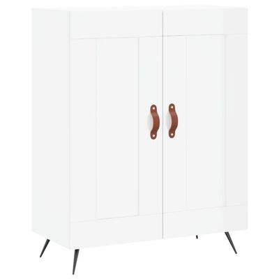 vidaXL Skříň highboard lesklá bílá 69,5 x 34 x 180 cm kompozitní dřevo