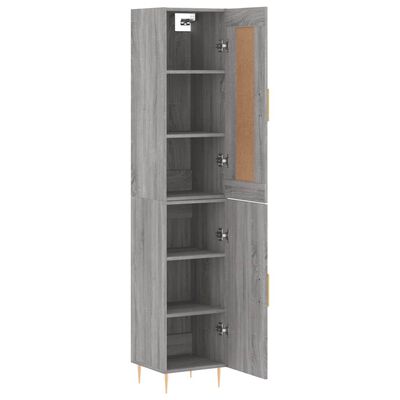 vidaXL Skříň highboard šedá sonoma 34,5 x 34 x 180 cm kompozitní dřevo