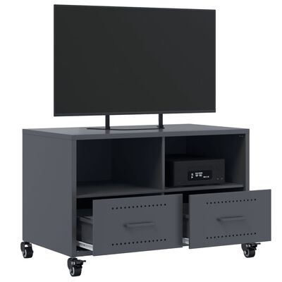 vidaXL TV skříňka antracitová 68 x 39 x 43,5 cm ocel