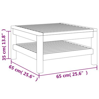 vidaxL Konferenční stolek 65 x 65 x 35 cm masivní akáciové dřevo