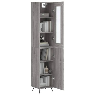 vidaXL Skříň highboard šedá sonoma 34,5 x 34 x 180 cm kompozitní dřevo