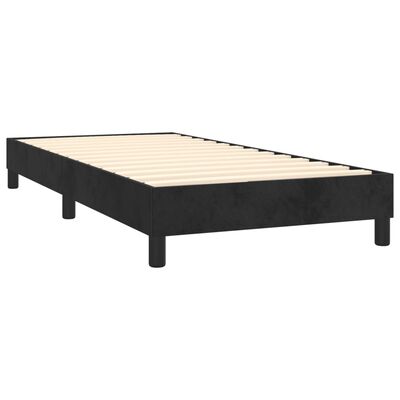 vidaXL Box spring postel s matrací černá 100x200 cm samet