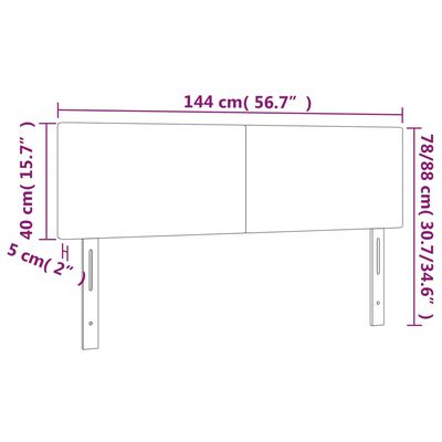 vidaXL Čela postele 2 ks bílá 72 x 5 x 78/88 cm umělá kůže