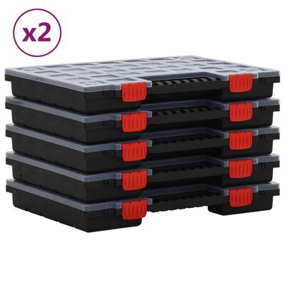 vidaXL Organizéry na součástky 10 ks 40 x 30 x 5 cm polypropylen