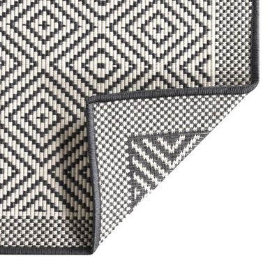 vidaXL Venkovní koberec šedý a bílý 80 x 250 cm oboustranný design