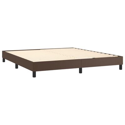 vidaXL Box spring postel s matrací hnědá 180x200 cm umělá kůže