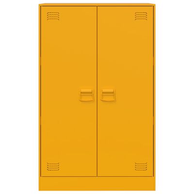 vidaXL Příborník hořčicově žlutý 67 x 39 x 107 cm ocel