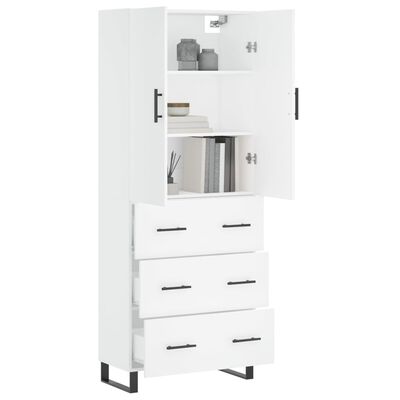 vidaXL Skříň highboard bílá 69,5 x 34 x 180 cm kompozitní dřevo