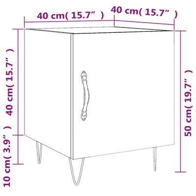 vidaXL Noční stolky 2 ks kouřový dub 40 x 40 x 50 cm kompozitní dřevo