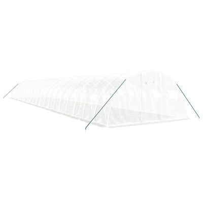 vidaXL Skleník s ocelovým rámem bílý 88 m² 22 x 4 x 2 m