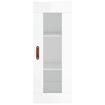 vidaXL Skříň highboard bílá s vysokým leskem 34,5x34x180 cm kompozit