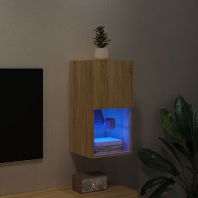 vidaXL TV skříňka s LED osvětlením dub sonoma 30,5 x 30 x 60 cm