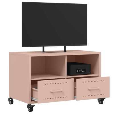 vidaXL TV skříňka růžová 68 x 39 x 43,5 cm ocel