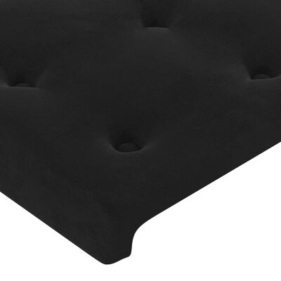 vidaXL Čelo postele černé 100x5x78/88 cm samet